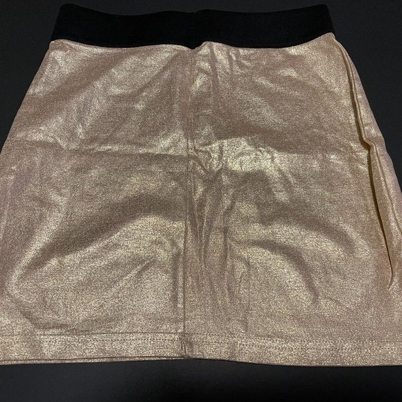 Sexy Gold Mini Skirt Size 6 - Picture 2 of 6